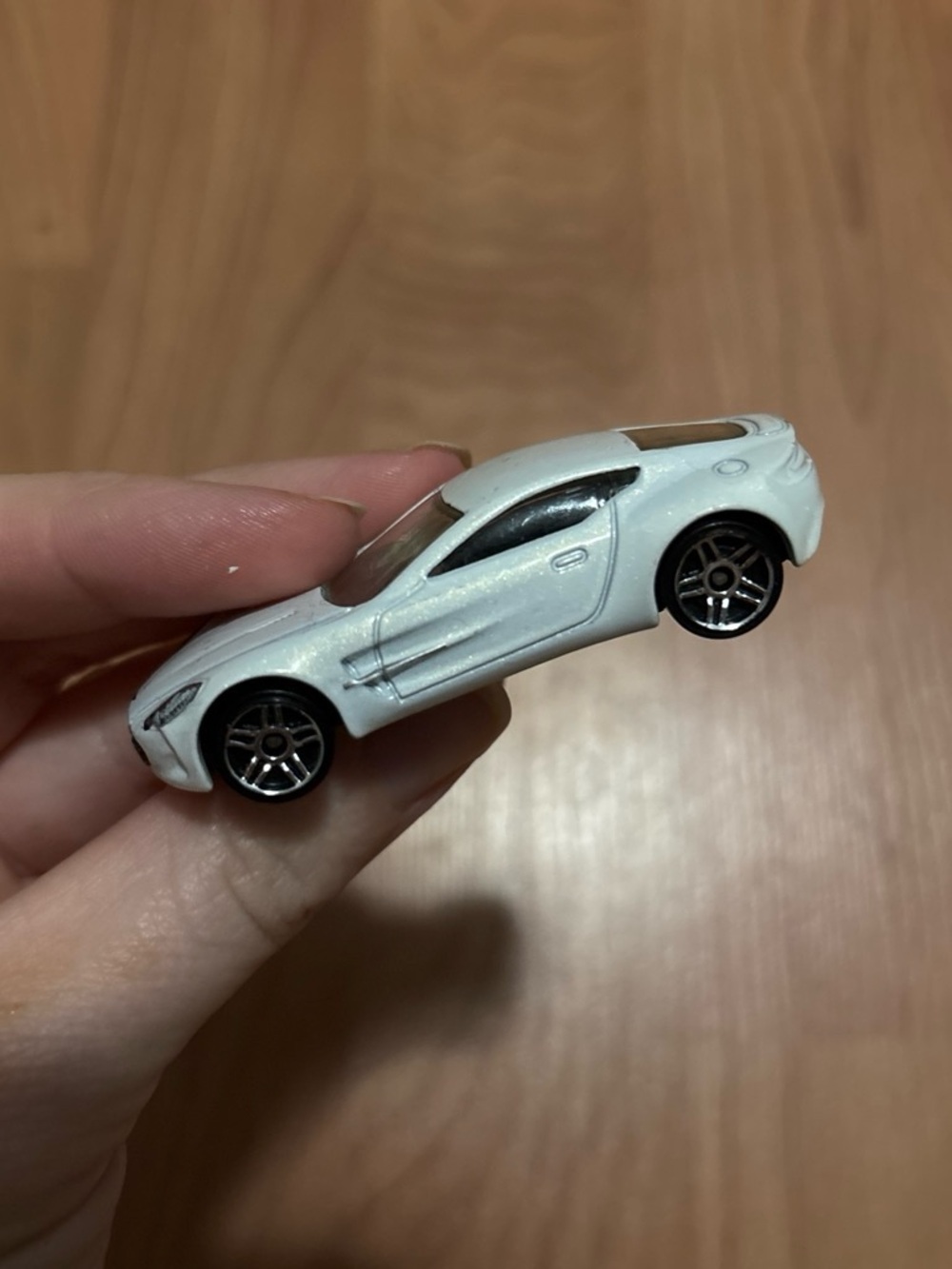 Sparkling White Kids Toy Sports Car - Die-Cast Racer